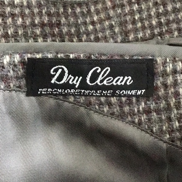 Vintage grey plaid wool blazer 40R - Picture 8 of 12